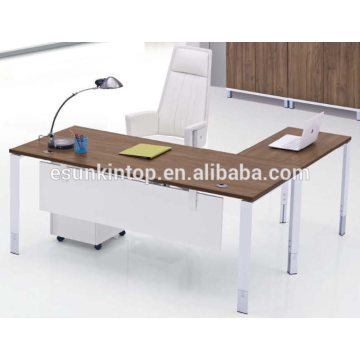 Venda de calor design de mesa executiva legal marrom melamina + estofamento de zebra, fábrica de móveis de escritório profissional (JO4062)